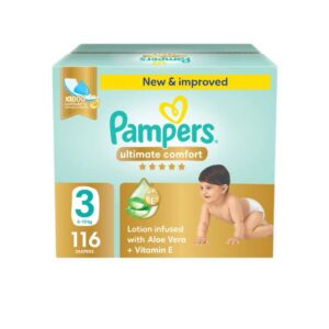 Ultimate Comfort Size 3 Taped Diapers 6-10 Kg Giant Pack 116 Count